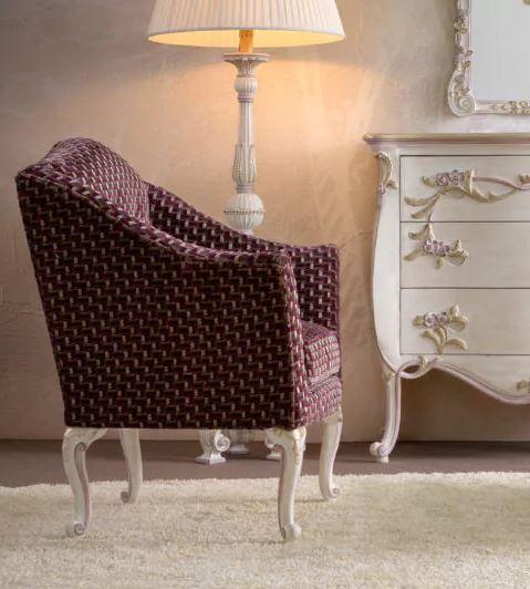 Italian Carved Upholstered Armchair