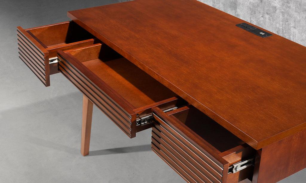 MID-CENTURY MODERN CHERRY WRITING DESK