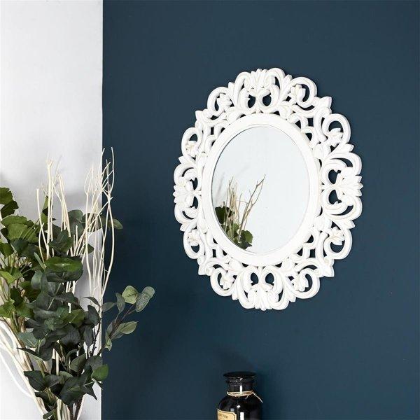 Sculpted Mirror White Sculpted Mirror White