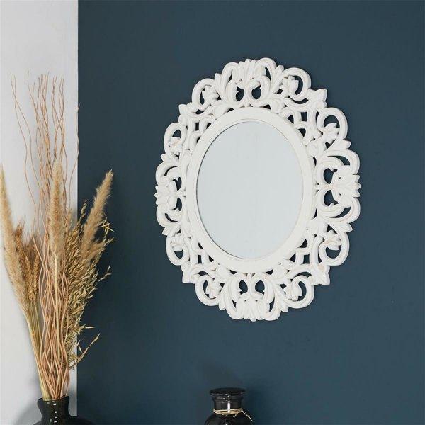 Sculpted Mirror White Sculpted Mirror White