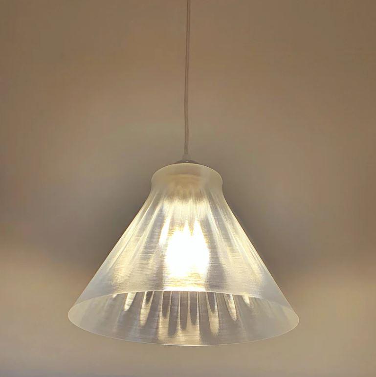 Flute-lit Pendant Light