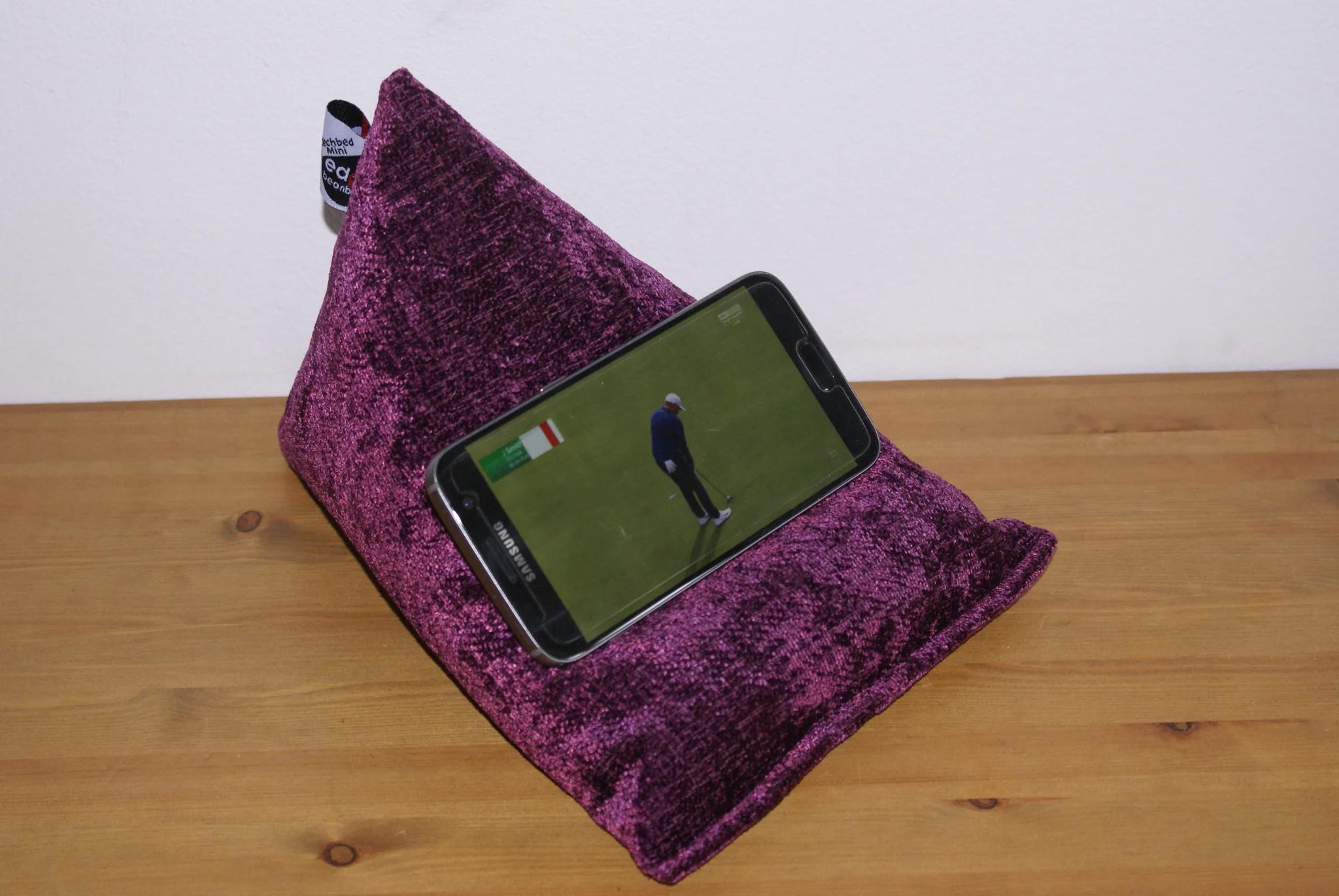 Techbed Mini Beanbag Stand For All Mobile Phones For Zoom, Facetime, Whatsapp Video Or Watching Movi