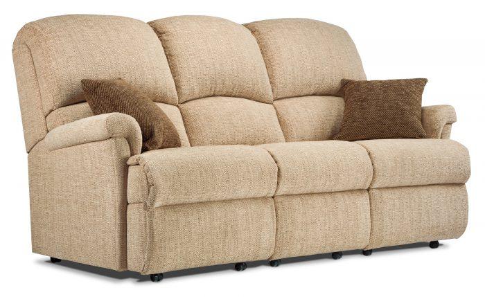 Nevada Small Fabric Fixed 3-seater Settee