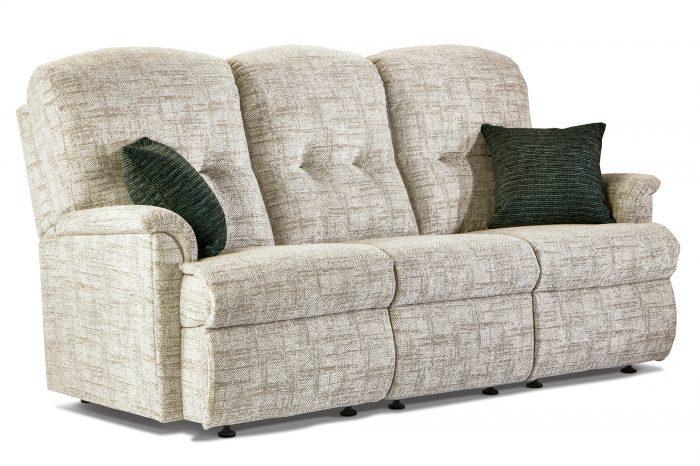 LINCOLN SMALL FABRIC FIXED 3-SEATER SETTEE
