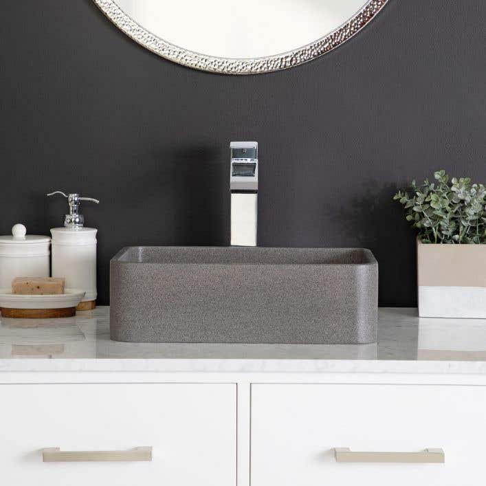 Portland Collection 16 Inch Concrete Vessel Sink