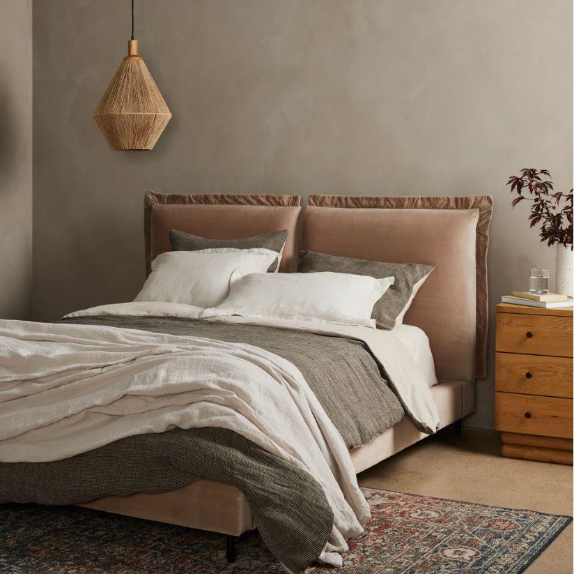 Inwood Bed Surrey Taupe Upholstery - Multiple Options