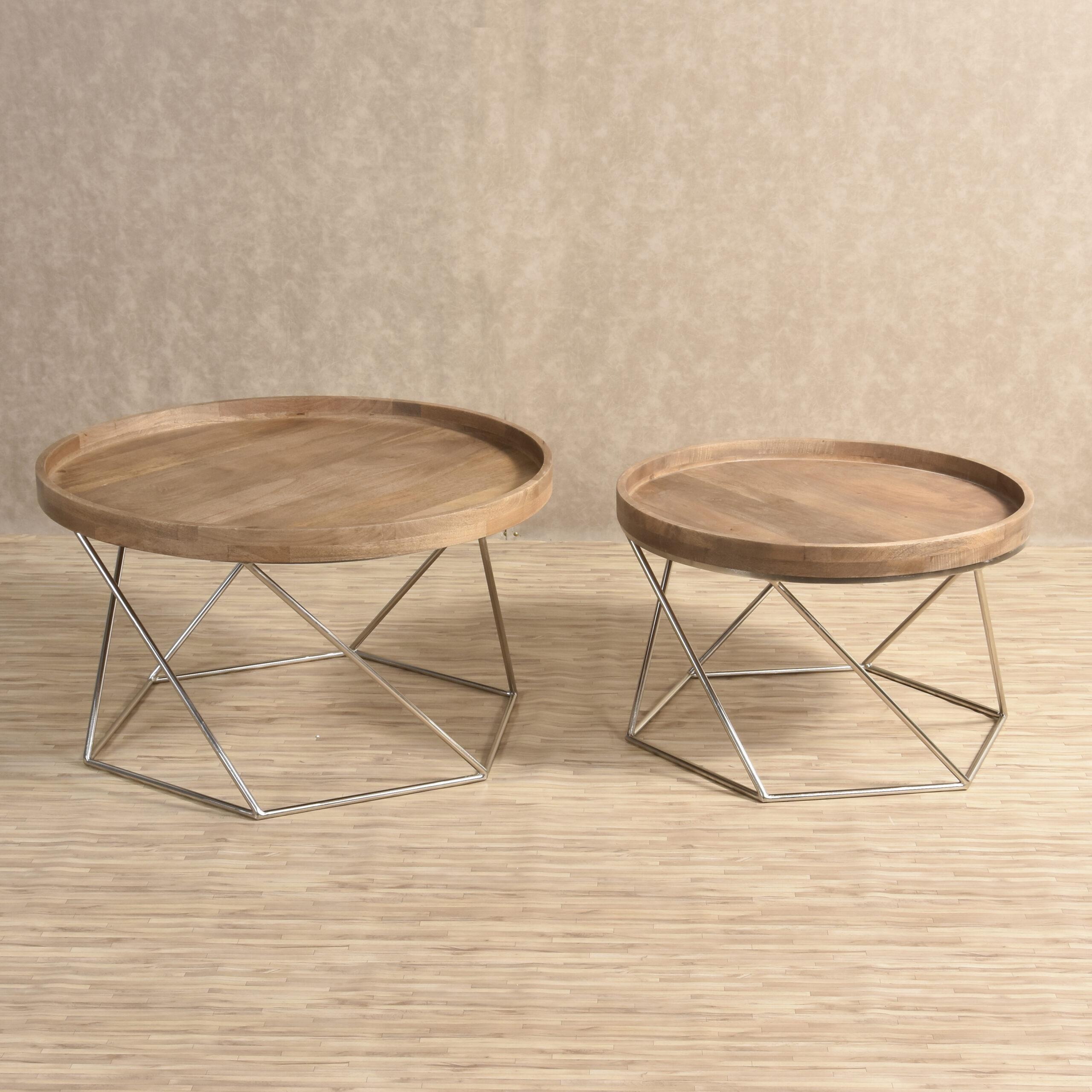 Dezaro Hexa-circular Wooden-metal Coffee Table