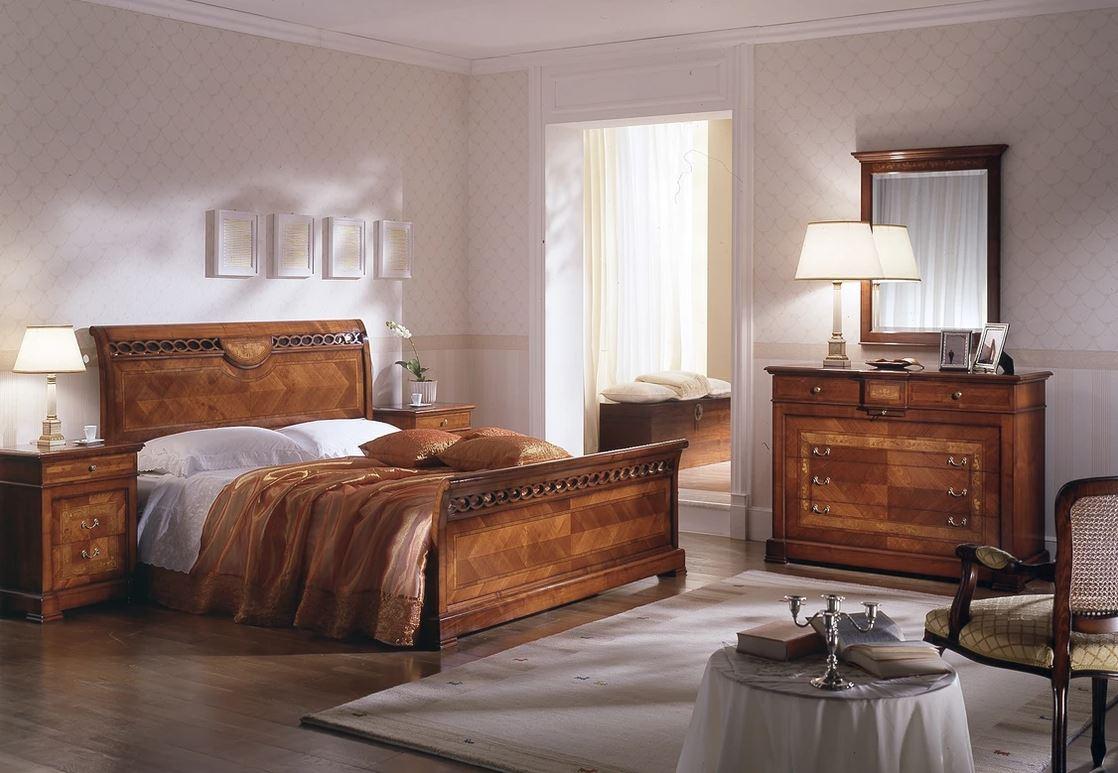 Classic Style Cherry Wood Double Bed