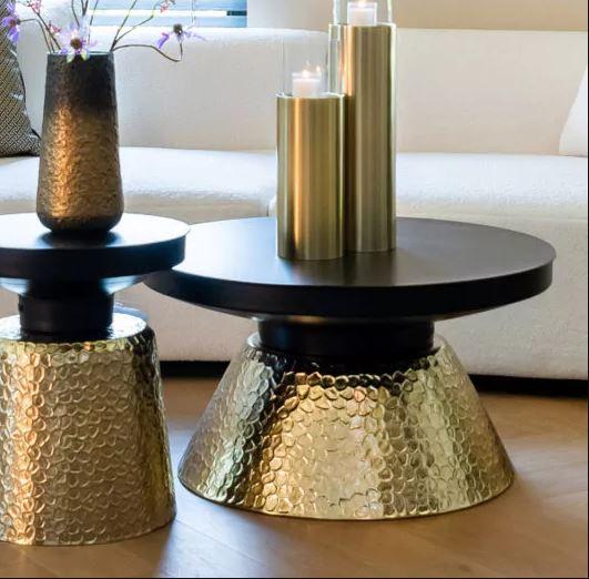 Modern Round Black Coffee Table