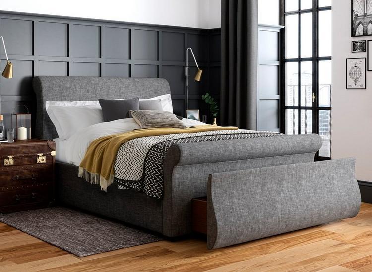 Detroit Upholstered Sleigh Bed Frame