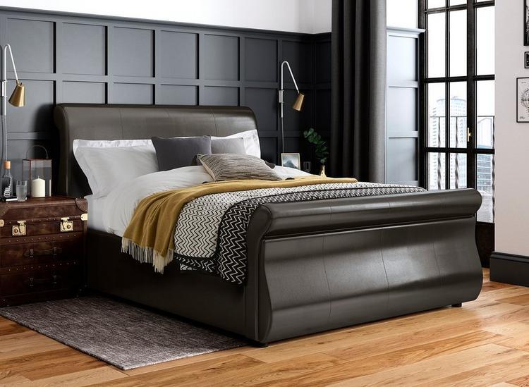Detroit Upholstered Sleigh Bed Frame