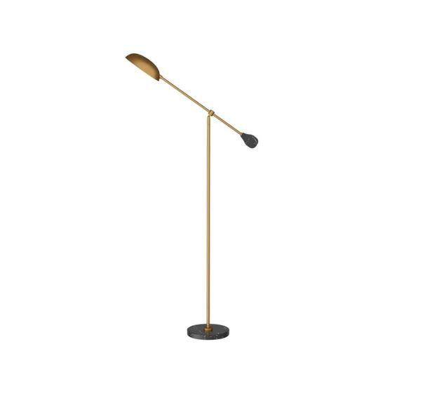 Alaric Floor Lamp Antique Brass