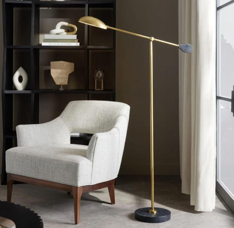 Alaric Floor Lamp Antique Brass