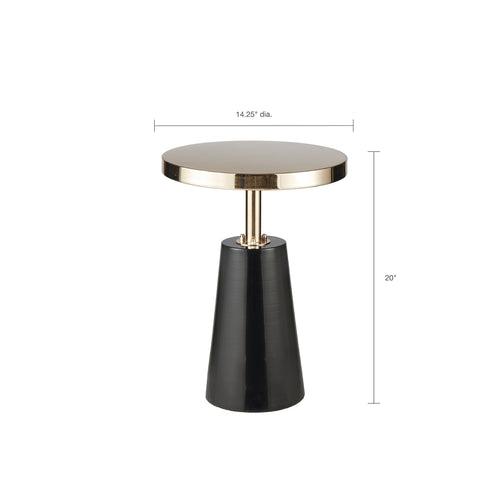 20inch Black & Gold Side Table