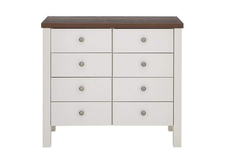 Sloane 8-Drawer Chest - Champagne And Dark Wood