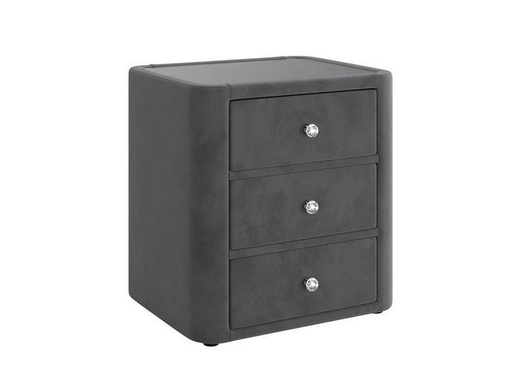 Ellis Velvet-Finish Bedside Table