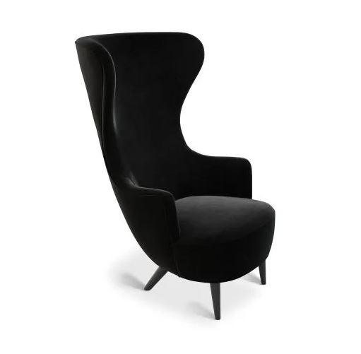 WINGBACK CHAIR BLACK OAK GENTLE 2 0193