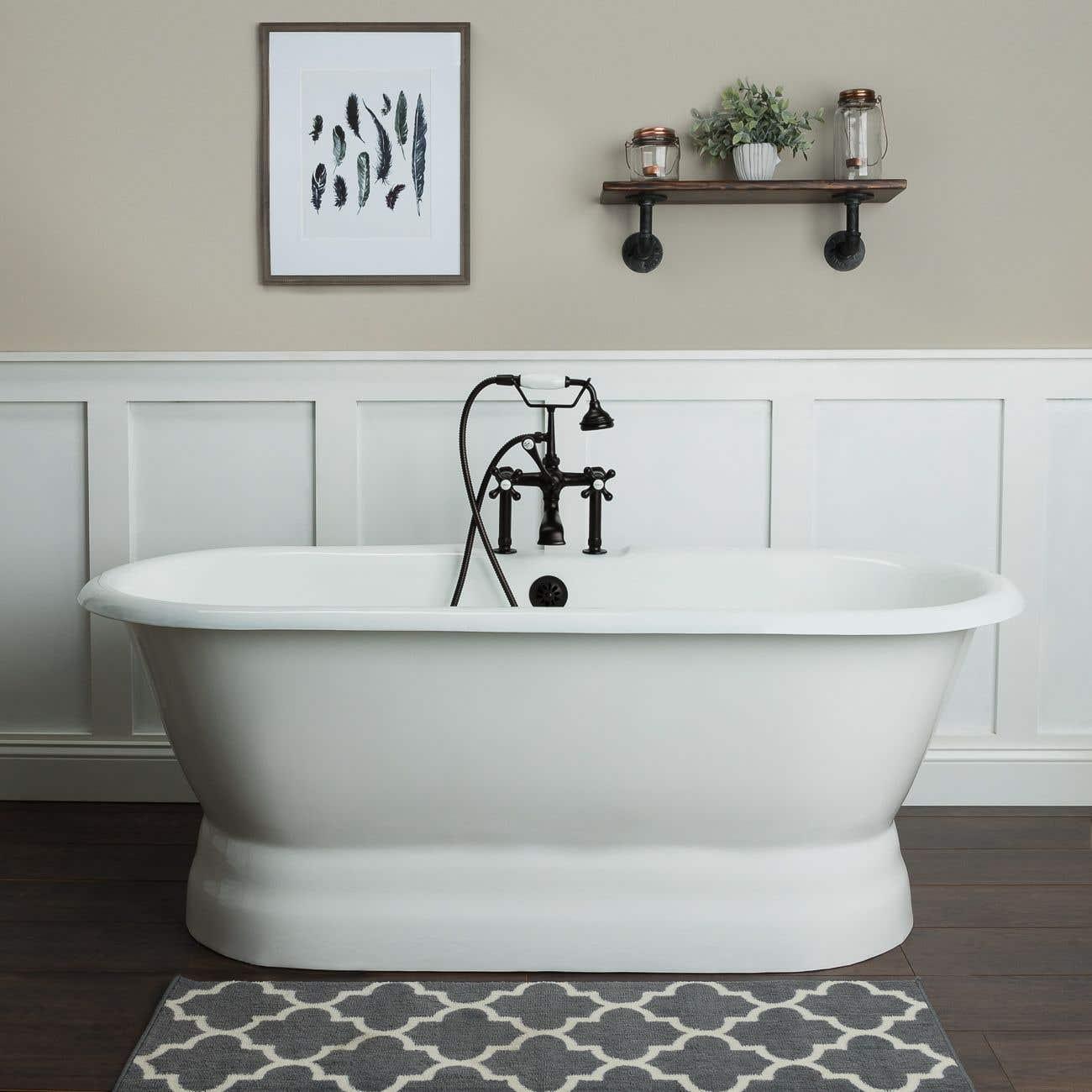 OXFORD CAST IRON DOUBLE ENDED PEDESTAL TUB
