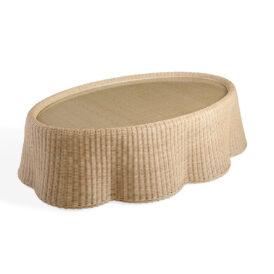 The Rattan Ripple Ottoman – Large